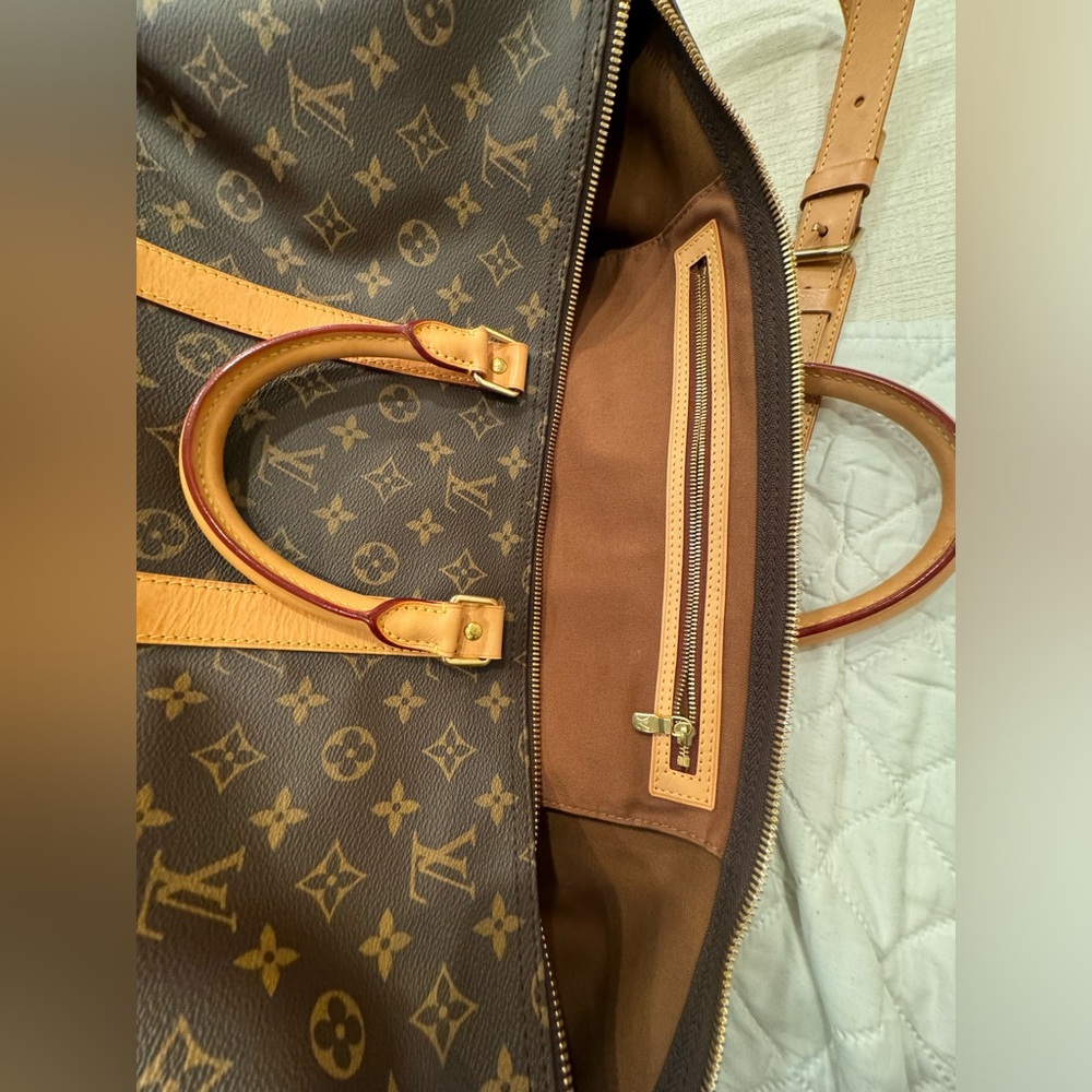 Pre owned Louis Vuitton Brown Monogram Keepall Bandoulie’re 55 - Picture 7 of 11